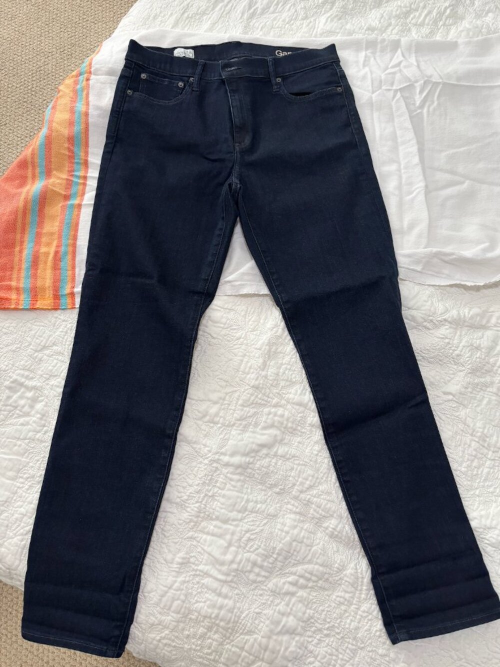 GAP 1969 Resolution Slim and Straight Dark Denim Jeans size 33r